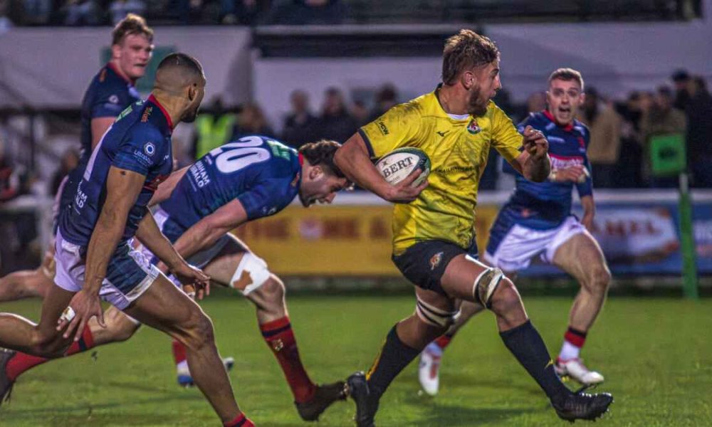 Matas Jurevicius on the charge for Ealing who are flying at the top of the Champ with ten wins from ten this season