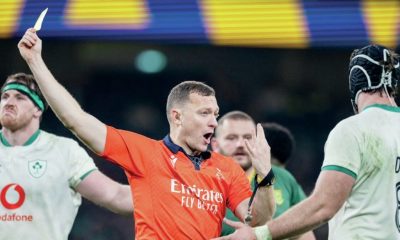 Matt Carley shows Ireland another yellow card