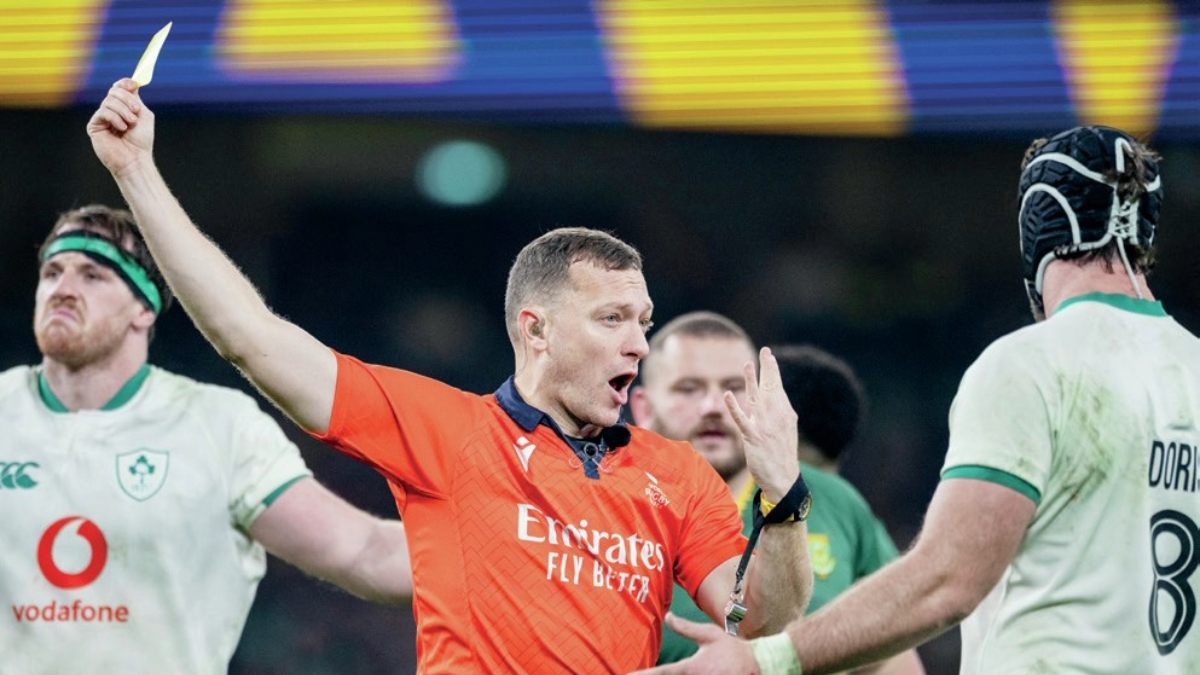 Matt Carley shows Ireland another yellow card