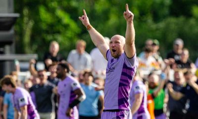 Worcester Warriors’ Matt Kvesic celebrates at the final whistle