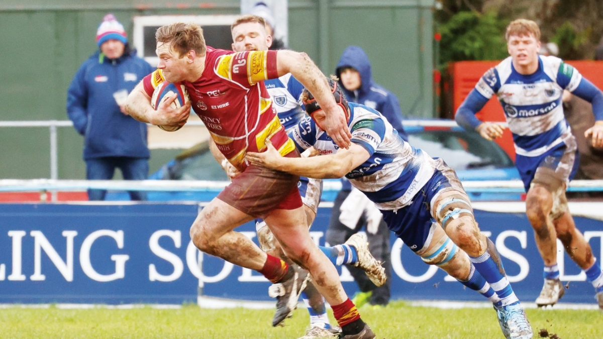 Matt Riley in action for Sedgley Park