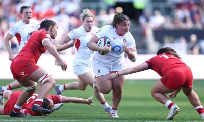 England prop Maud Muir in action yesterday