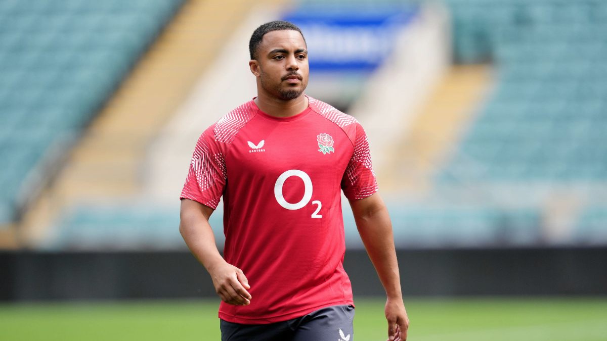 England’s Max Ojomoh during a training session