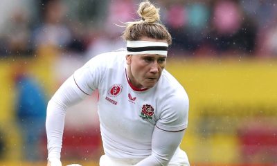 Megan Jones in action for England at the World Cup