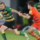 Mike Haywood playing for Northampton Saints.