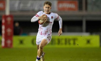 Monty Bradbury in action for England Under-20s