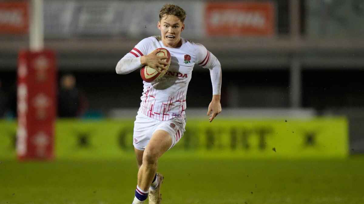 Monty Bradbury in action for England Under-20s