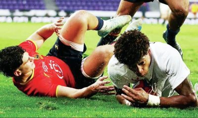 Noah Caluori crashes over for England A