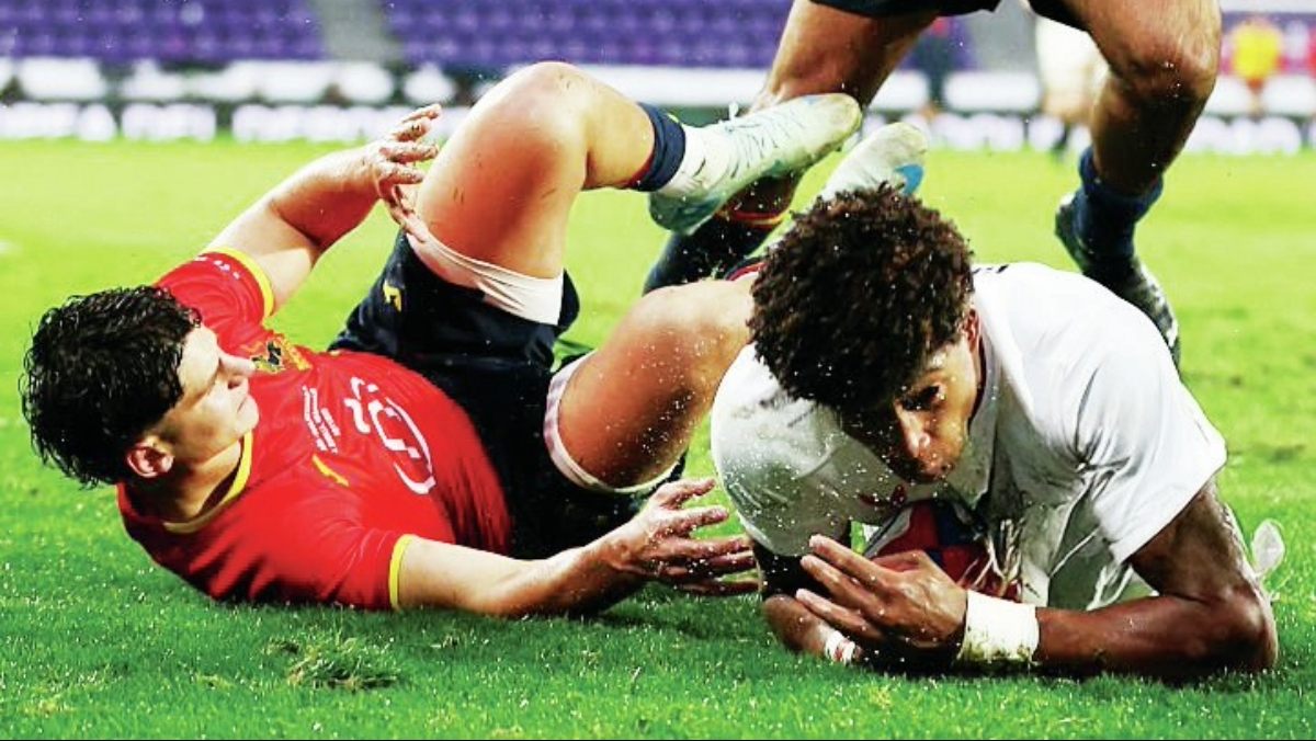 Noah Caluori crashes over for England A