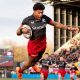 Winger Noah Caluori was in scintillating form as Mark McCall’s Saracens demolished Newcastle yesterday