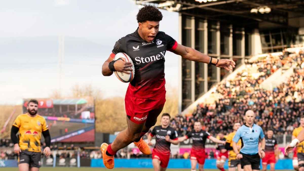 Winger Noah Caluori was in scintillating form as Mark McCall’s Saracens demolished Newcastle yesterday