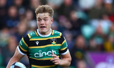 Fin Smith in action for Northampton Saints