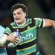 George Furbank breaks through to score the fifth try for Northampton Saints