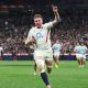 Ollie Chessum scoring for England against France last weekend