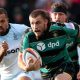 Ollie Sleightholme on the attack for Northampton Saints