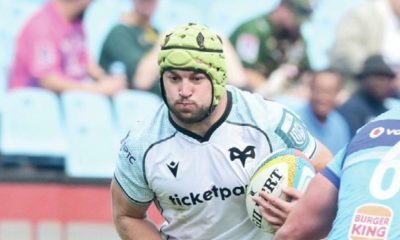 Harri Deaves on the attack for Ospreys
