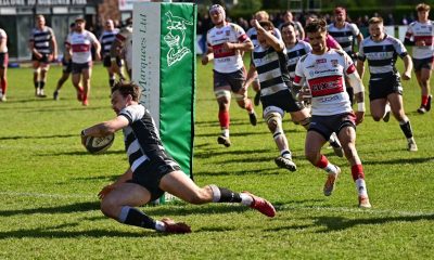 Rob Aikman scores under the posts for Luctonians