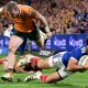 Romain Ntamack goes over for France