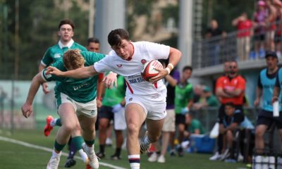 England wing Sam Winters on the attack
