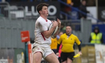 Sam Winters in action for England U20s.