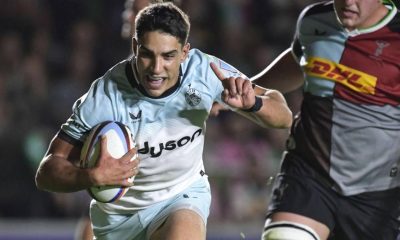 Bath full-back Santi Carreras going over for his try