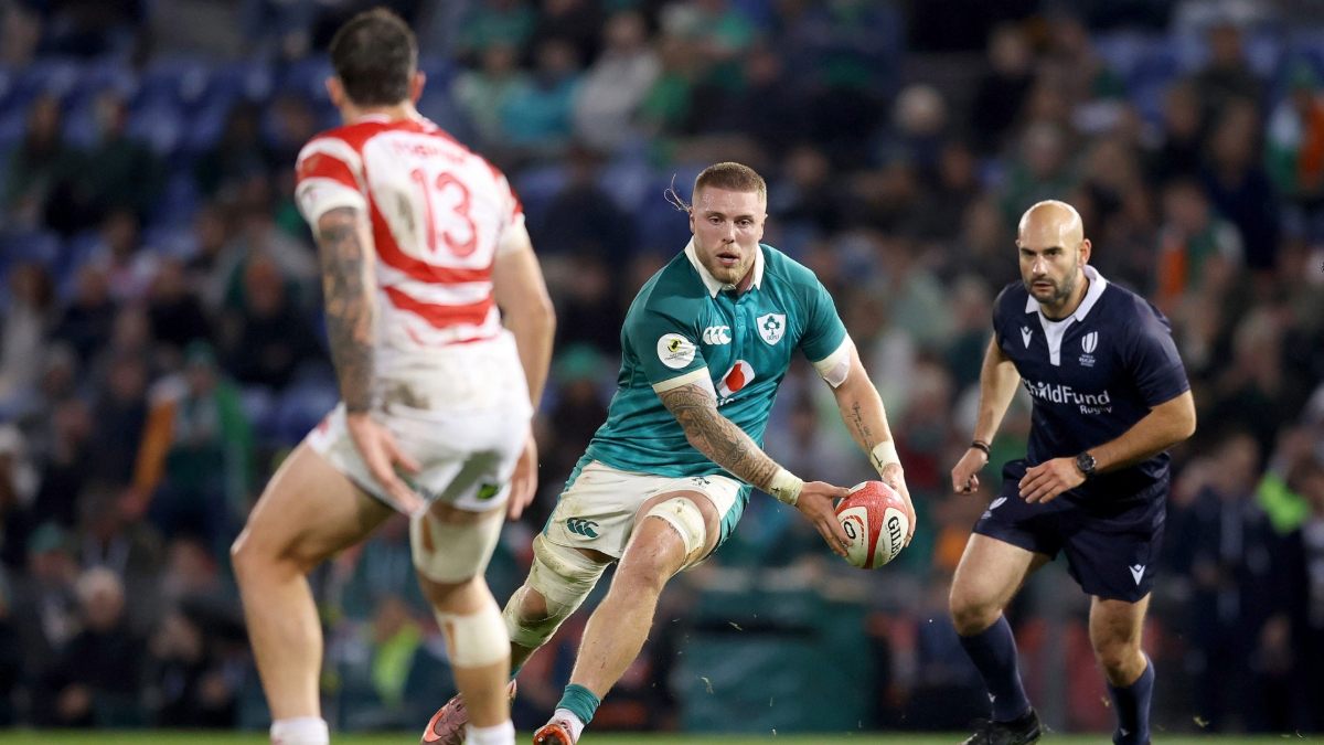 Sean Jansen in action for Ireland.
