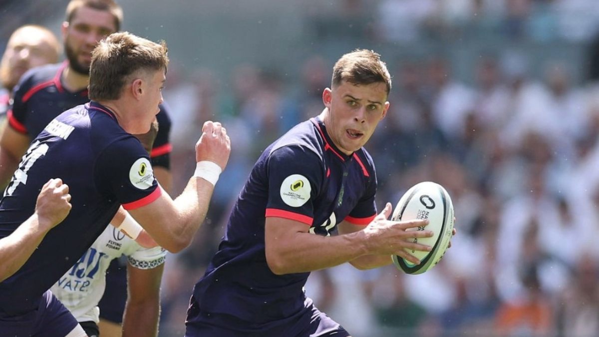 Seb Atkinson playing for England
