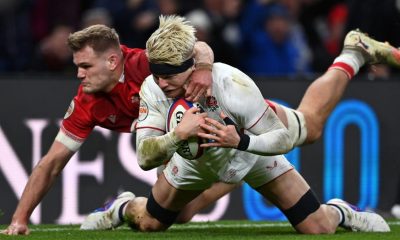 Taine Plumtree concedes a penalty try and earns a yellow card for his high tackle on Henry Pollock during the Six Nations