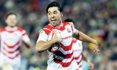 Taira Main scoring for Japan against Ireland last week