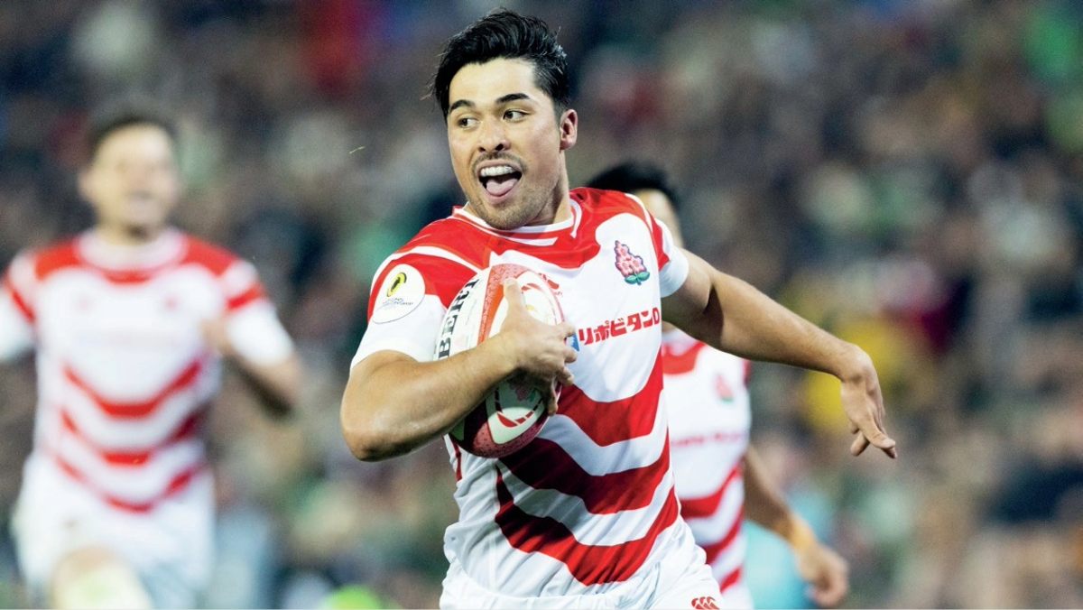Taira Main scoring for Japan against Ireland last week