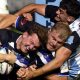 Ted Hill gets the sixth try for Bath