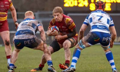 Tom Ailes in action for Sedgley Park Tigers
