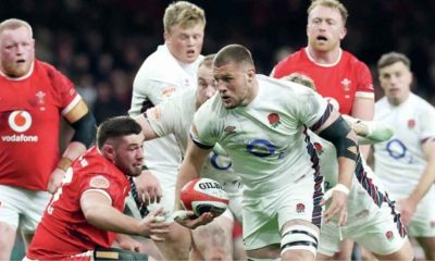 Tom Willis on the charge for England