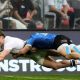 Tommy Freeman gets the first try for England