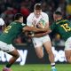 Tommy Freeman taking on the Springboks