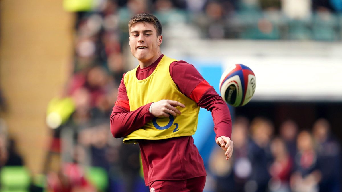 Tommy Freeman during an England training session