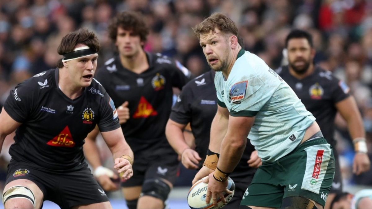 Olly Cracknell playing for Leicester Tigers