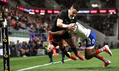 New Zealand’s Will Jordan scores