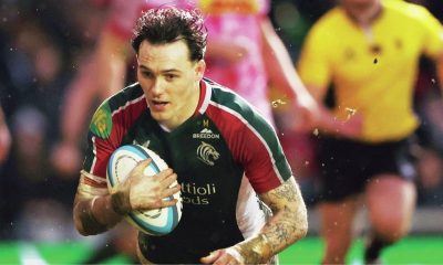 Will Wand dives over to score for Leicester Tigers