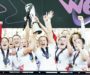 England celebrate Grand Slam treble