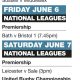 Forthcoming fixtures