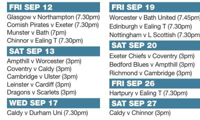 Pre-season fixtures