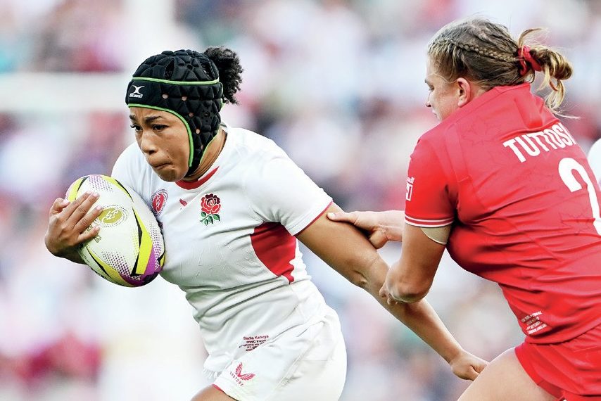 England’s Sadia Kabeya goes on the attack