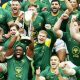 South Africa’s Siya Kolisi raises the Rugby Championship trophy