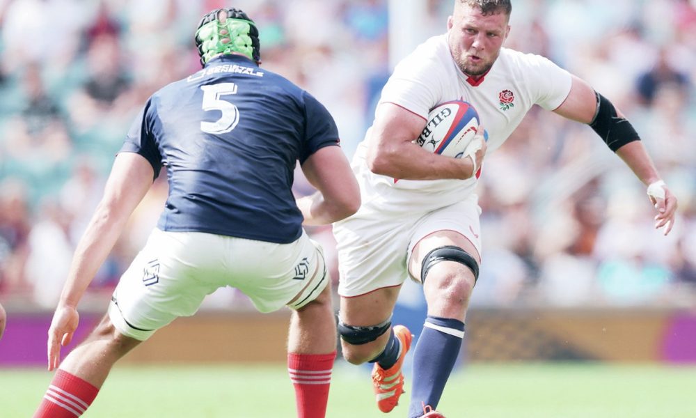 Tom Willis in action for England