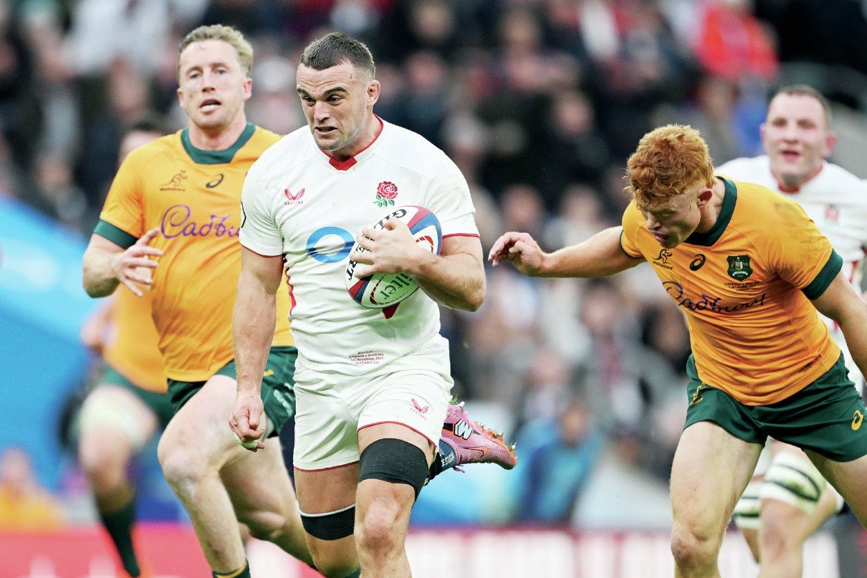 Ben Earl speeds in to score against Australia last Saturday