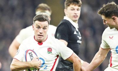 George Ford breaking through the All Blacks defence last weekend