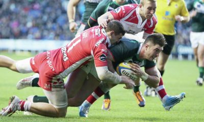 Eamonn Sheridan scoring for London Irish against Gloucester in 2013