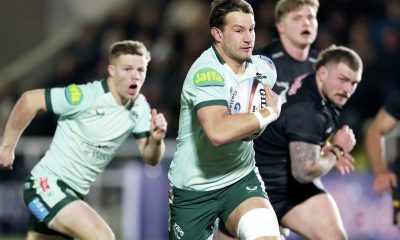 Leicester Tigers’ Joaquin Moro bursts through for his second try
