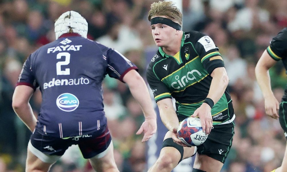 Henry Pollock in action for Northampton Saints